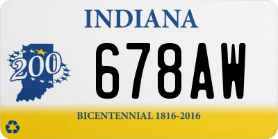 IN license plate 678AW