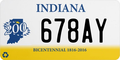 IN license plate 678AY