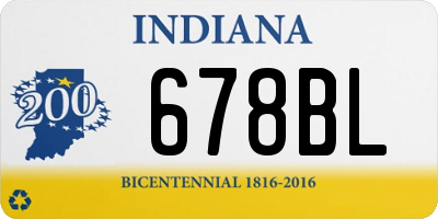 IN license plate 678BL