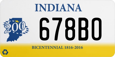 IN license plate 678BO