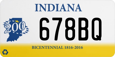 IN license plate 678BQ