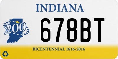 IN license plate 678BT