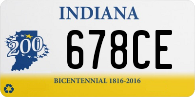 IN license plate 678CE