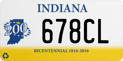 IN license plate 678CL