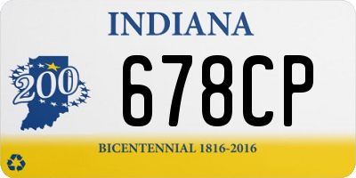 IN license plate 678CP