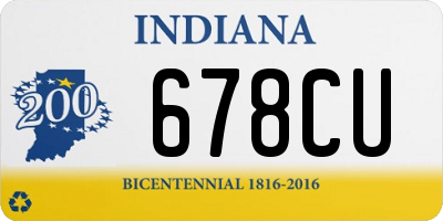 IN license plate 678CU