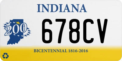 IN license plate 678CV