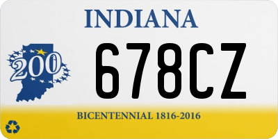 IN license plate 678CZ