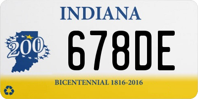 IN license plate 678DE