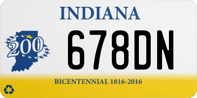 IN license plate 678DN