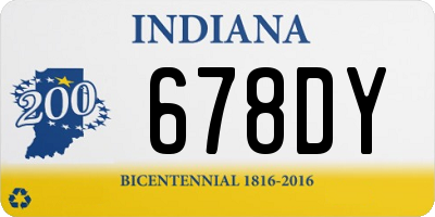 IN license plate 678DY