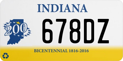 IN license plate 678DZ