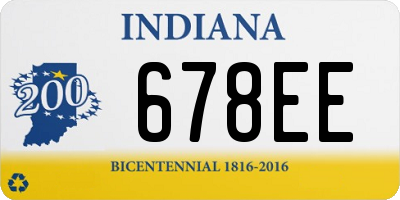 IN license plate 678EE