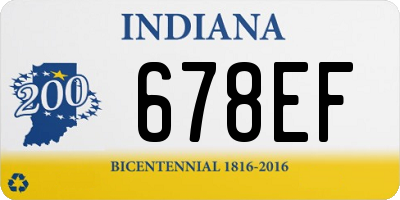 IN license plate 678EF