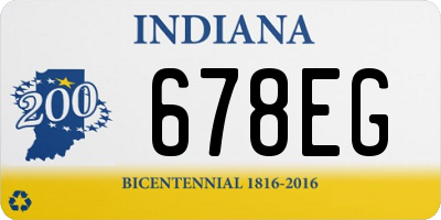 IN license plate 678EG