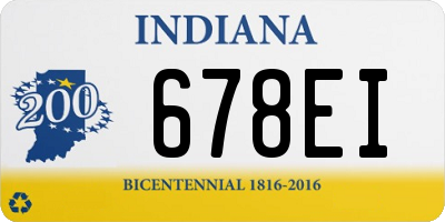 IN license plate 678EI