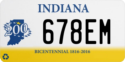 IN license plate 678EM