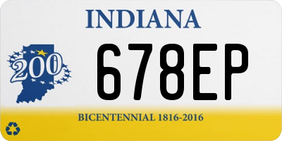 IN license plate 678EP