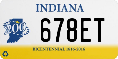 IN license plate 678ET