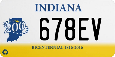 IN license plate 678EV