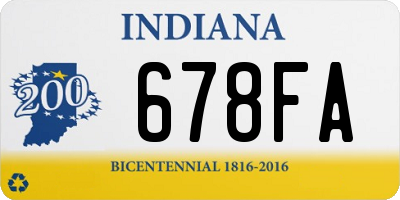 IN license plate 678FA