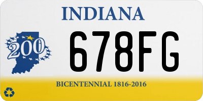 IN license plate 678FG
