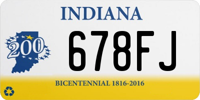 IN license plate 678FJ