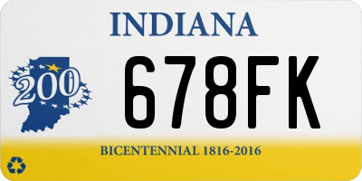 IN license plate 678FK