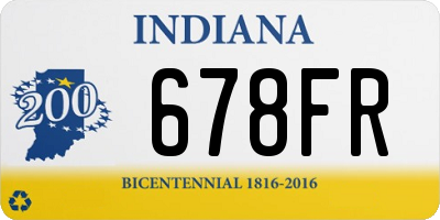 IN license plate 678FR