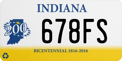 IN license plate 678FS