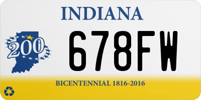 IN license plate 678FW