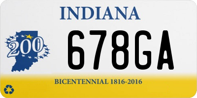 IN license plate 678GA
