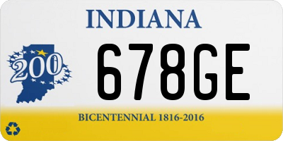 IN license plate 678GE