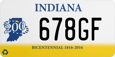 IN license plate 678GF