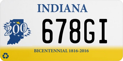 IN license plate 678GI