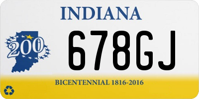 IN license plate 678GJ