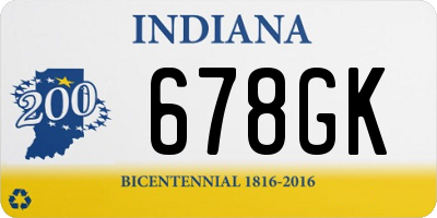 IN license plate 678GK