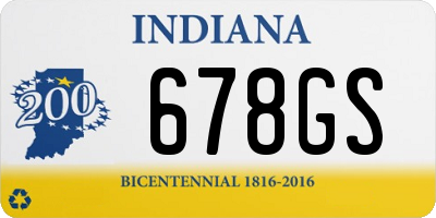 IN license plate 678GS