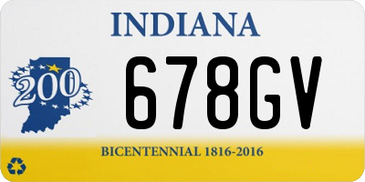 IN license plate 678GV