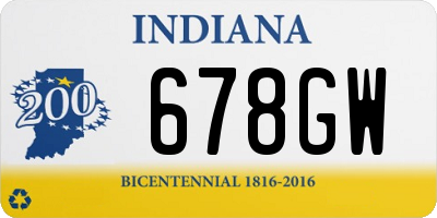 IN license plate 678GW