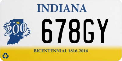 IN license plate 678GY