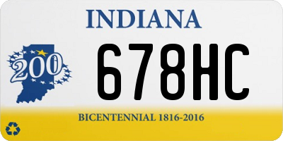 IN license plate 678HC