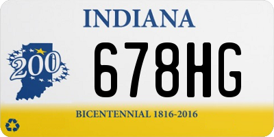 IN license plate 678HG