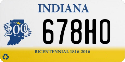 IN license plate 678HO