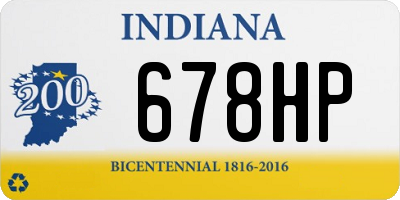 IN license plate 678HP