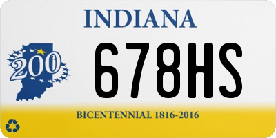 IN license plate 678HS