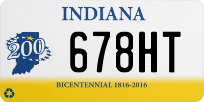 IN license plate 678HT