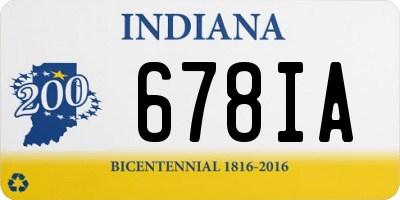 IN license plate 678IA