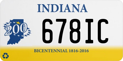 IN license plate 678IC