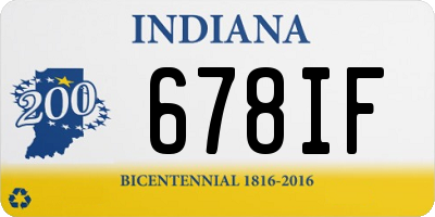 IN license plate 678IF